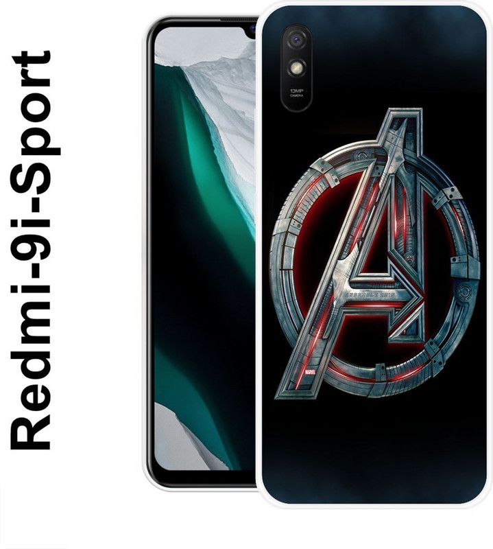 REALKING Back Cover for Redmi 9i Sport  (Black, Grey, Silicon)