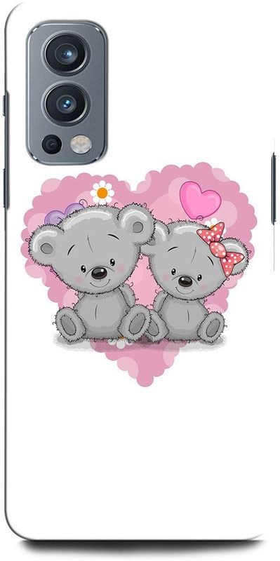 ORBIQE Back Cover for OnePlus Nord 2 5G BEAR, ANIMAL, LOVE ANIMAL, TEDDY BEAR, HEART, CUTE  (Multicolor, Hard Case, Pack of: 1)