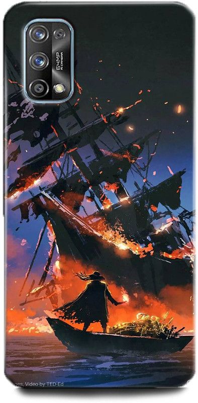 WallCraft Back Cover for Realme 7 Pro, RMX2170 JACK SPARROW, PIRATES OF THE CARIBBEAN, JOHNY DEPP  (Multicolor, Dual Protection, Pack of: 1)