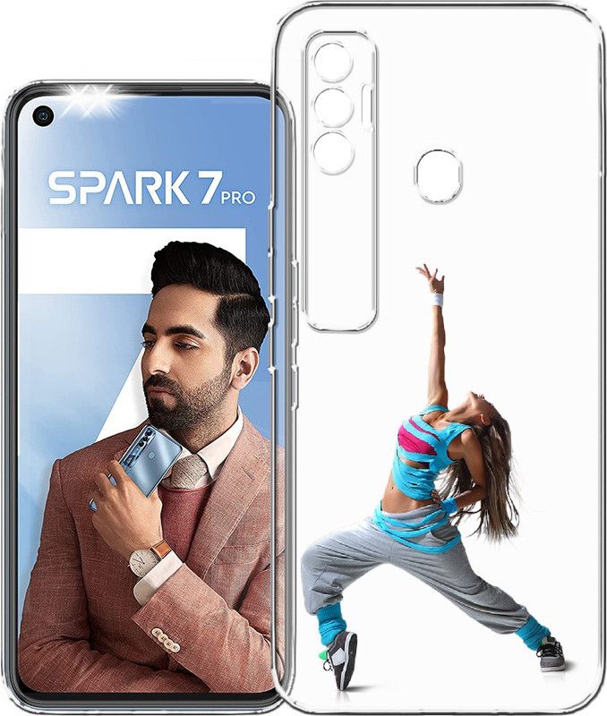 HANIRY Back Cover for Tecno Spark 7 Pro  (Multicolor, Flexible, Silicon, Pack of: 1)