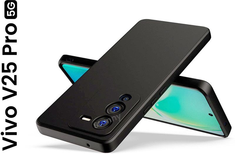 Stunny Pouch for VIVO V25 PRO [5G], V25 PRO, VIVO V 25 PRO [5G]  (Black, Dual Protection, Silicon, Pack of: 1)