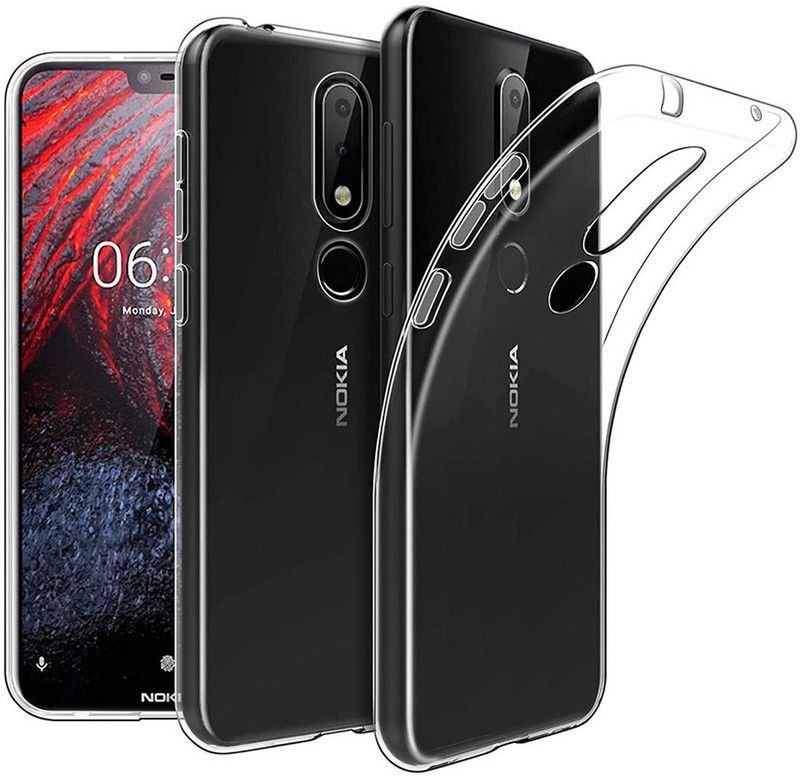 CASE CREATION Back Cover for Nokia 5.1  (Transparent, Grip Case, Silicon, Pack of: 1)