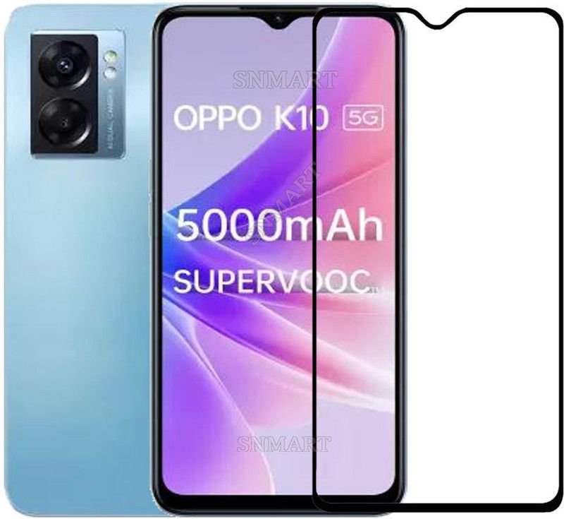 SNMART Edge To Edge Tempered Glass for OPPO K10 5G  (Pack of 1)
