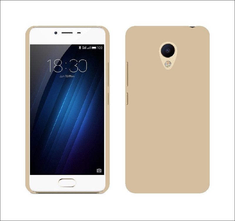 CASE CREATION Back Cover for Meizu M3s New Premium Quality Imported Exclusive Matte Rubberised Finish Frosted Hard Back Shell Case Cover Guard Protection  (Gold, Pack of: 1)
