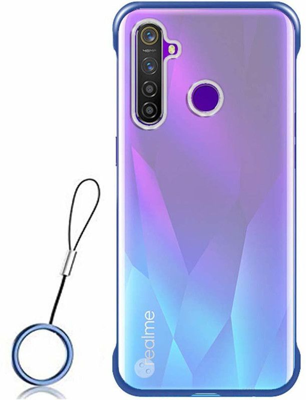 REALCASE Back Cover for Realme 5 Pro  (Blue, Grip Case)