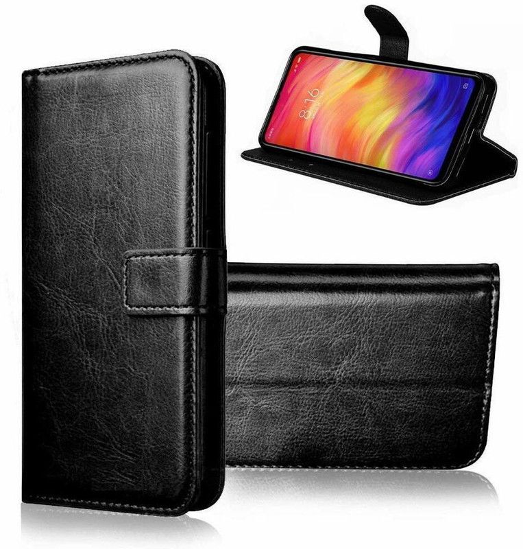 Just Be You Flip Cover for Vivo Y81 Luxury Flip Cover Magnetic Lock Diary Wallet Style  (Black, Dual Protection, Pack of: 1)