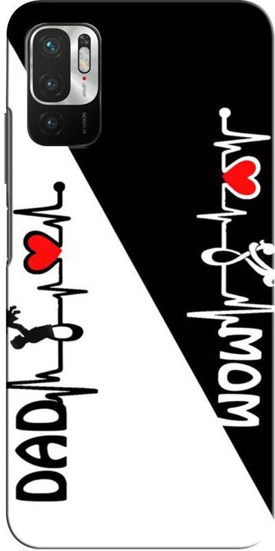 ORBIQE Back Cover for REDMI Note 10T M2103K19I MOTHER, MAA, FATHER, LIFE LINE, I LOVE MY MOM DAD  (Multicolor, Hard Case, Pack of: 1)