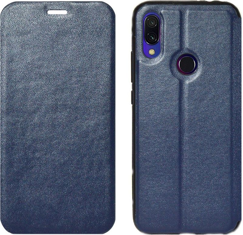 COVERBLACK Flip Cover for Redmi 7 - 2019 Edition  (Blue, Grip Case, Pack of: 1)