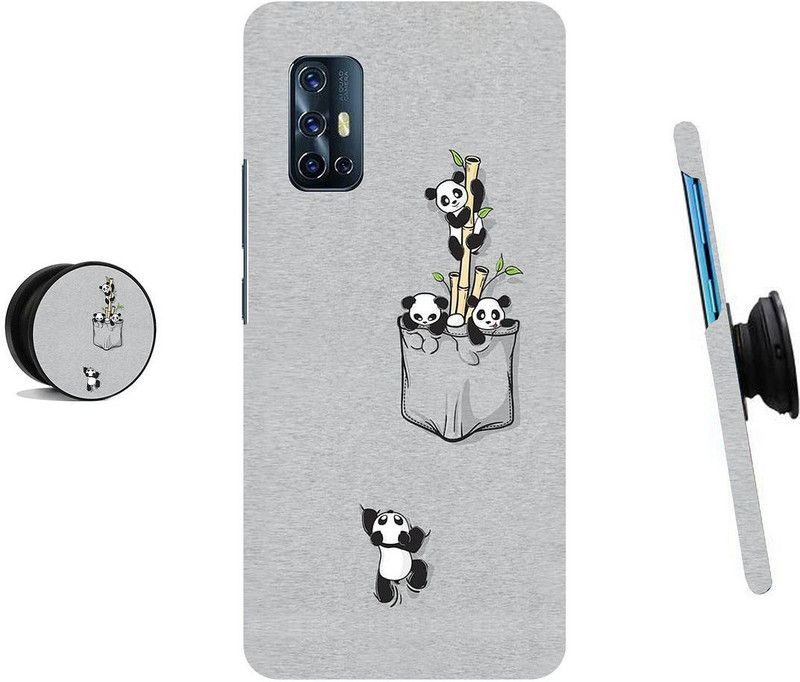 MY SWAG Back Cover for Vivo V17  (Grey, Cases with Holder)