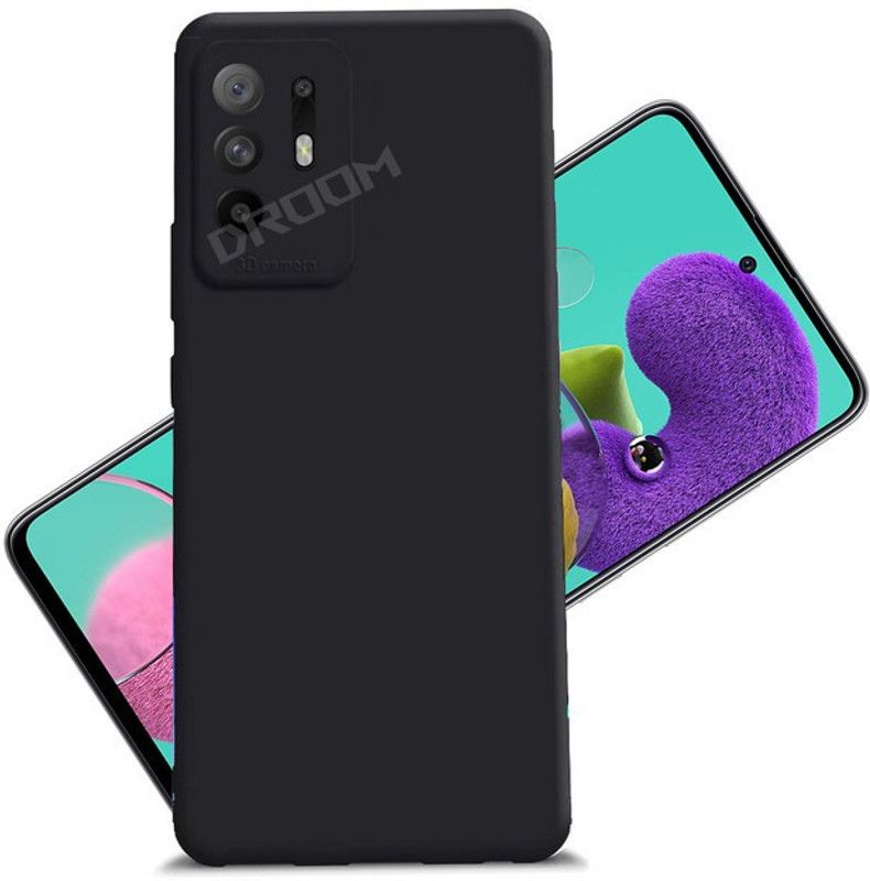 DROOM Back Cover for Oppo f19 Pro Plus  (Black, Grip Case, Silicon, Pack of: 1)