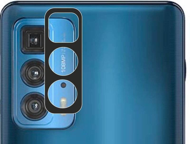 DSCASE Back Camera Lens Glass Protector for MOTOROLA Edge 20 Lite  (Pack of: 1)
