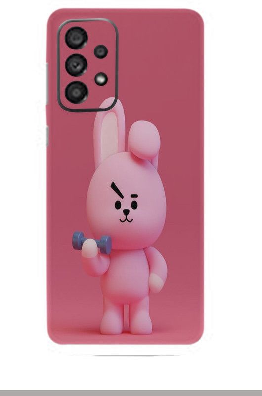 CLAXA Pink Teddy Skin For Samsung A73 5G Back Skin Guard, Samsung A73 5G3 Mobile Skin  (Pink Teddy Vinyl in Matte Finish)