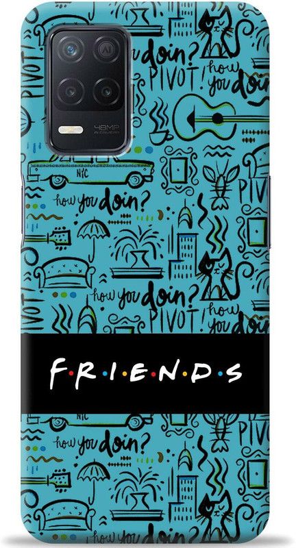Loffar Back Cover for Realme 9 5G  (Blue, Black, Pack of: 1)