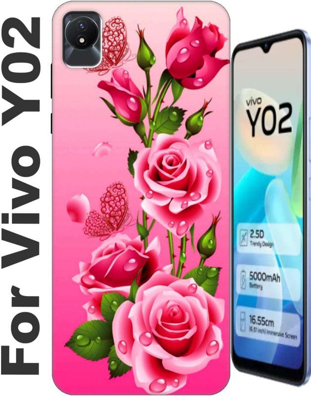 RDcon Back Cover for Vivo Y02 2529  (Gold, Flexible, Silicon, Pack of: 1)