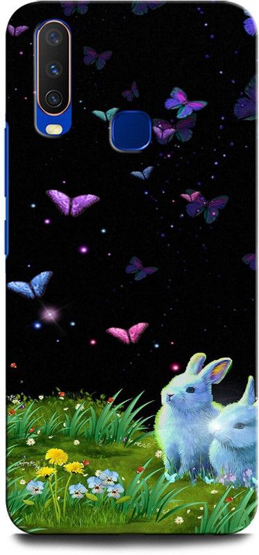 GRAFIQE Back Cover for Vivo Y17 1902 BUTTERFLY, BEAUTIFUL BUTTERFLIES, NATURE, RABBIT  (Multicolor, Shock Proof, Pack of: 1)
