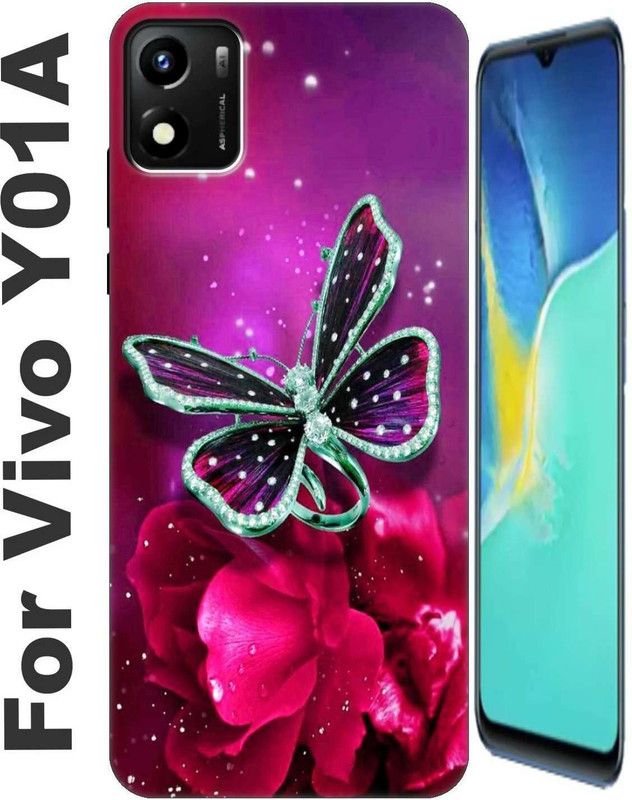 RDcon Back Cover for Vivo Y01A 2571  (Orange, Flexible, Silicon, Pack of: 1)