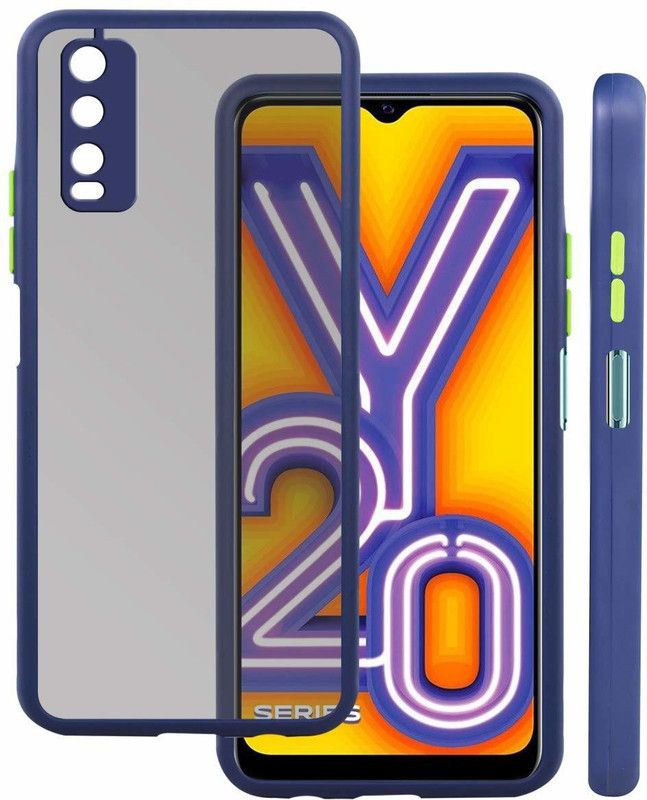 OffersOnly Back Cover for Vivo Y20A Hybrid Case  (Blue, Camera Bump Protector, Pack of: 1)