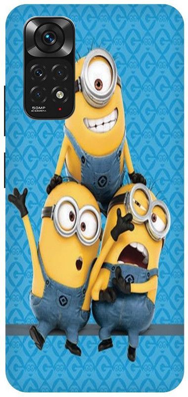 THE NARAYANA COLLECTIONS Back Cover for REDMI NOTE 11s-EMOJI,SMILE,CARTOON,KIDS,MINIONS  (Multicolor, Hard Case, Pack of: 1)