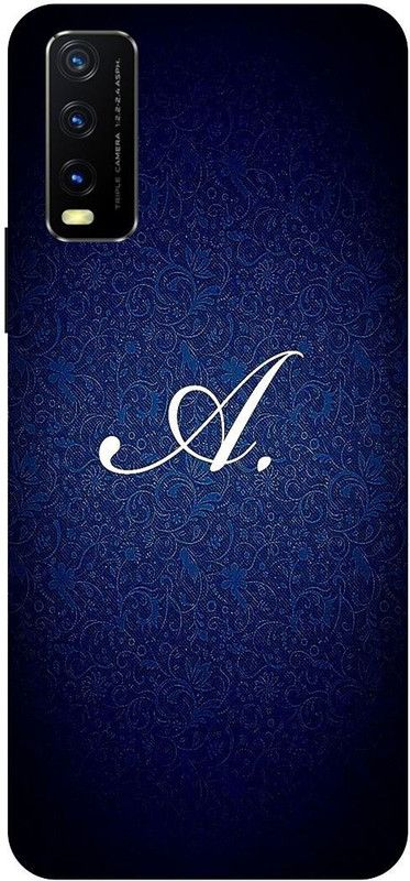 Bluvver Back Cover for Vivo Y12s, V2033, Printed A Letter Back Cover  (Multicolor, Hard Case, Pack of: 1)