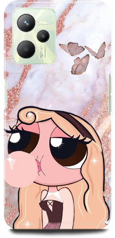 play fast Back Cover for Realme C35, RMX3511 POWER, PUFF, GIRLS, SUPERGIRLS  (Brown, Hard Case, Pack of: 1)