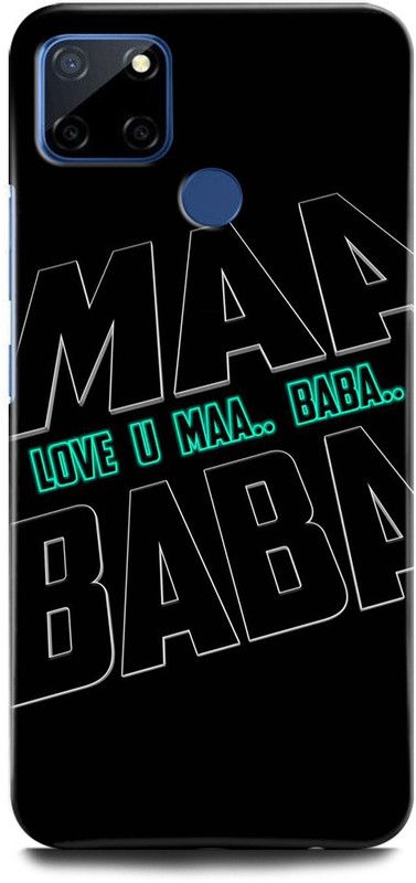 ORBIQE Back Cover for Realme C12 RMX2189 MAA PAA, LOVE YOU MAA, LOVE YOU BABA, LIFELINE MAA PAA  (Multicolor, Shock Proof)