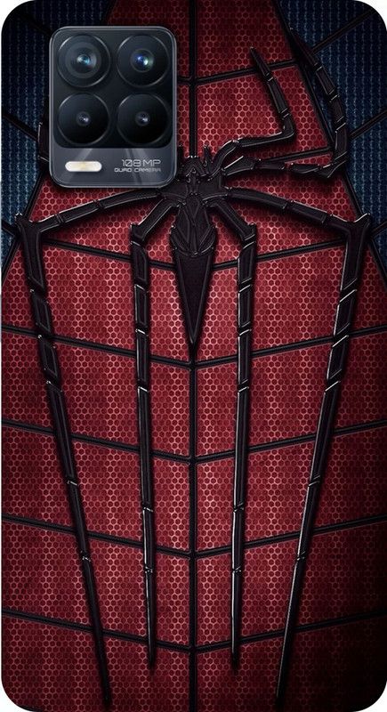 aemcesh Back Cover for Realme 8 Pro  (Red, Black, Anti-radiation, Silicon, Pack of: 1)