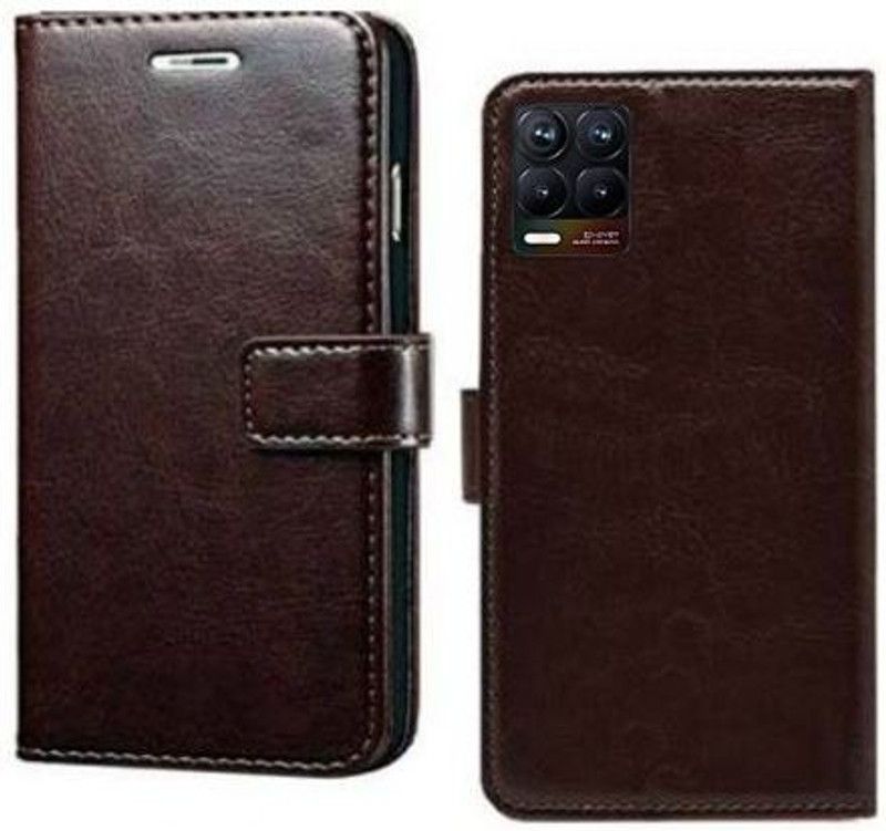 YuniKase Back Cover for Realme 8,realme 8  (Brown, Magnetic Case, Pack of: 1)