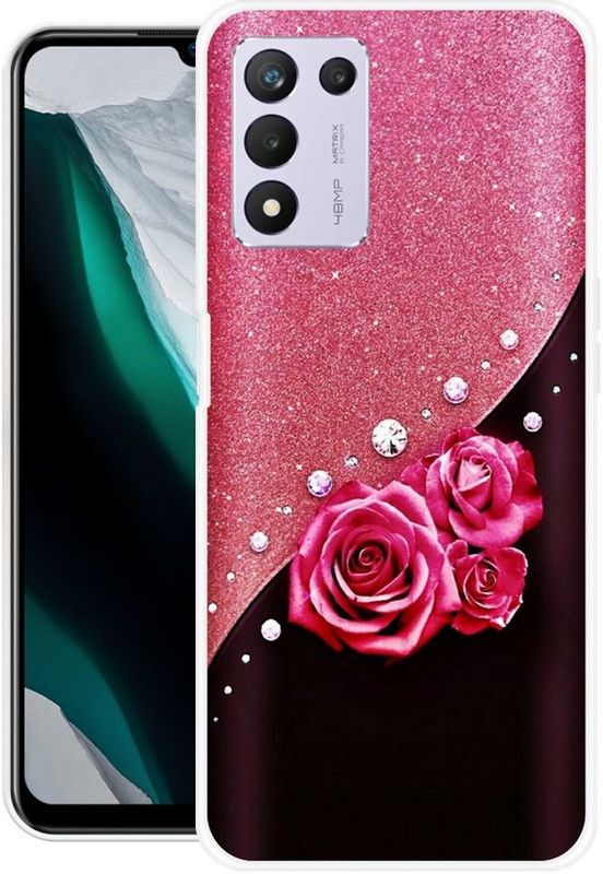 RJ14 (Online) Back Cover for Realme 9 5G SE  (Pink, Grip Case, Silicon)