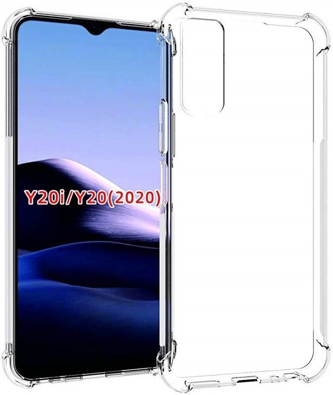 VMS Back Cover for Vivo Y20i  (Transparent, Shock Proof, Silicon)