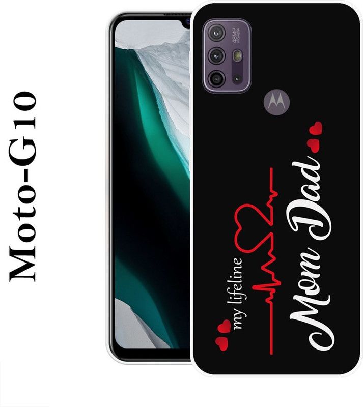 VITARO Back Cover for Motorola Moto G10  (Black, White, Silicon)