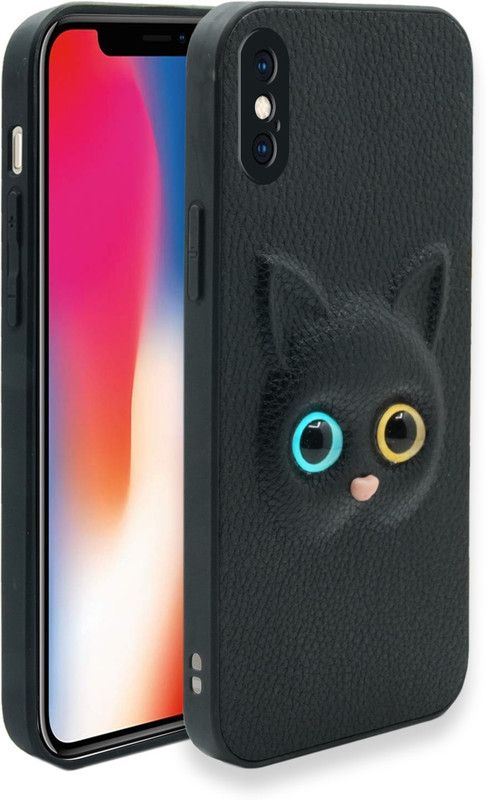 WEBKREATURE Back Cover for Apple I phone XS, Black Cat  (Black, Shock Proof, Pack of: 1)