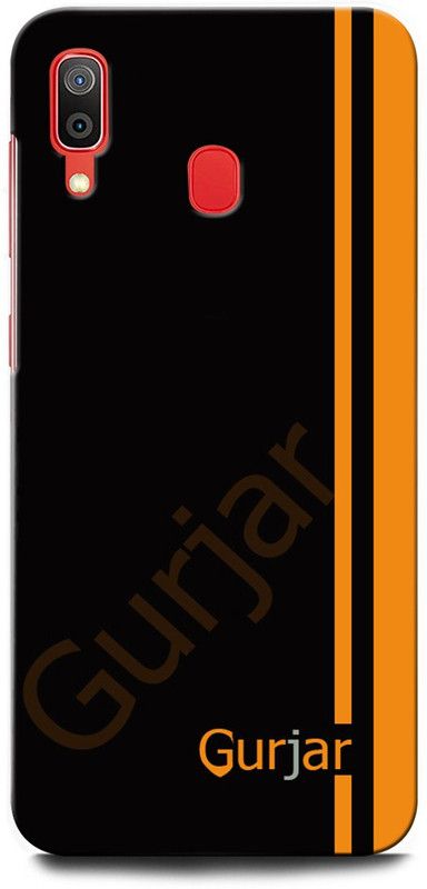 ORBIQE Back Cover for SAMSUNG Galaxy A20 SM-A205FZBGINS GURJAR, GUJJAR, ORANGE, BLACK  (Multicolor, Hard Case, Pack of: 1)