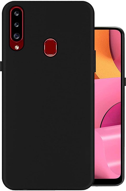 ZATX Back Cover for Samsung Galaxy A20s  (Black, Flexible, Pack of: 1)
