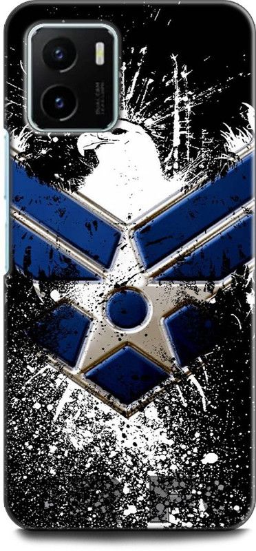 WallCraft Back Cover for Vivo Y15s, V2120 AIR FORCE, LOGO, BLUE, BLACK, MILITARY, WHITE, EAGLE  (Multicolor, Dual Protection, Pack of: 1)
