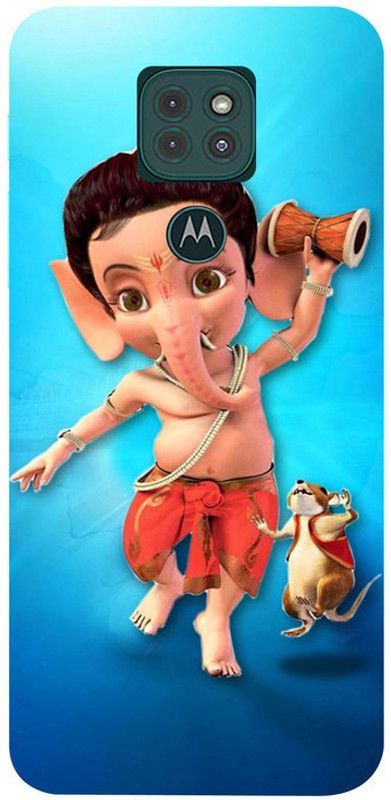Golden Mask Back Cover for Motorola Moto G9 Bal Ganesh  (Multicolor, Waterproof, Silicon, Pack of: 1)