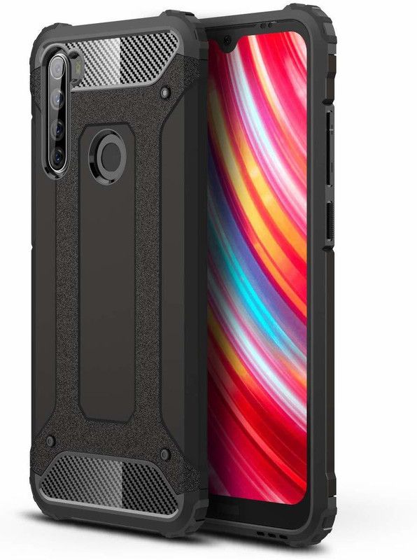 Power Back Cover for Mi Redmi Note 8  (Black, Shock Proof, Pack of: 1)