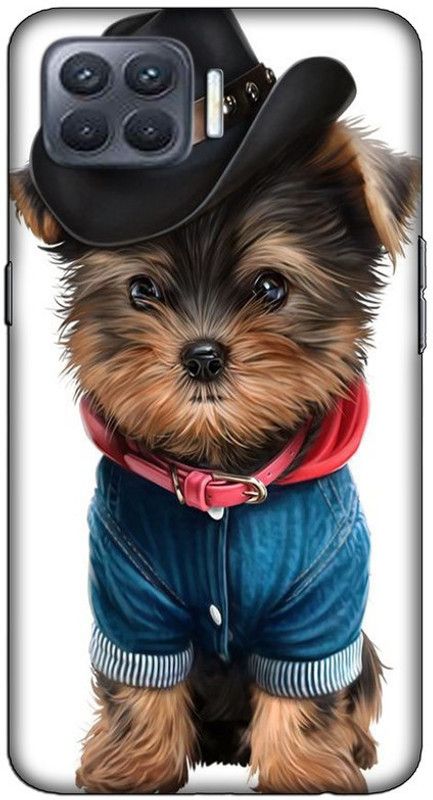 CROKIAN Back Cover for Oppo F17 Pappi dog Back Cover  (Multicolor, Hard Case, Pack of: 1)