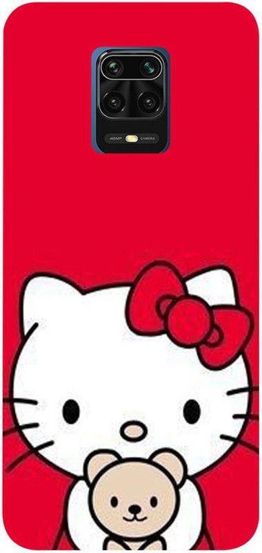 Golden mask Back Cover for Redmi Note 9 Pro  (Red, White, Waterproof, Silicon)