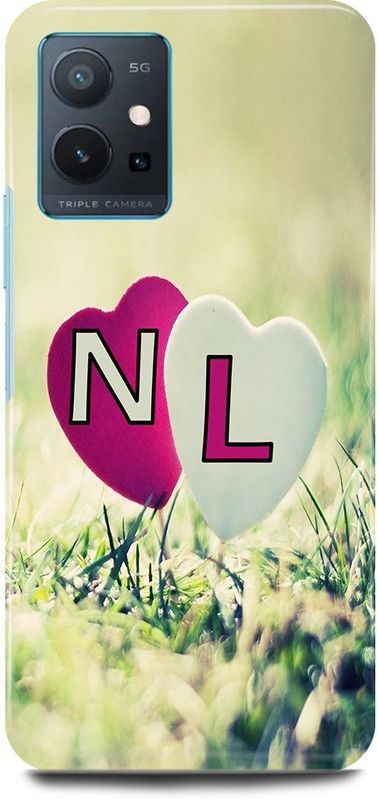 JUGGA Back Cover for OnePlus Nord CE 2 5G, N LOVES L NAME,N NAME, L LETTER, ALPHABET,N LOVE L NAME  (Green, Hard Case, Pack of: 1)