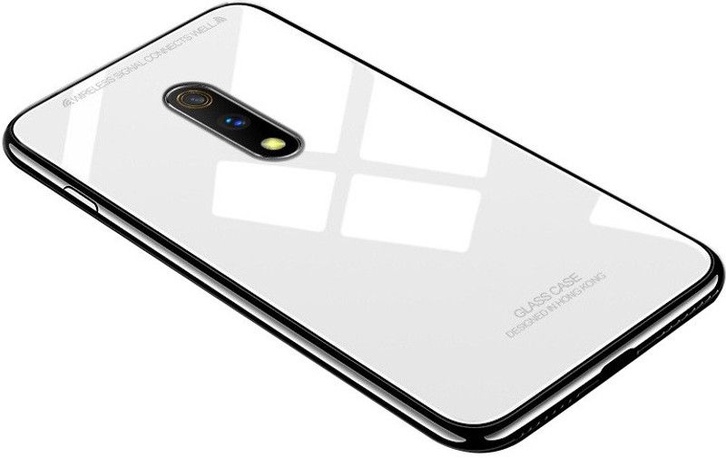 Vaku Luxos Back Cover for Realme X Club Series Ultra-Shine Luxurious Tempered Finish Case  (White, Pack of: 1)