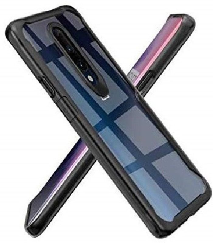 NIKICOVER Back Cover for One Plus 7 Pro  (Black, Transparent, Shock Proof, Pack of: 1)