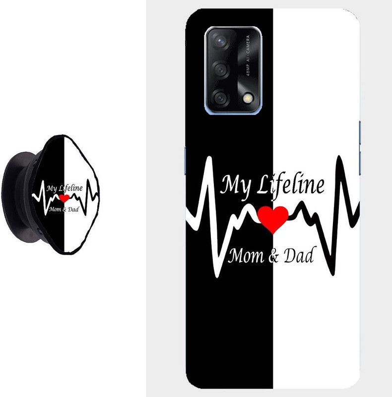 SPBR Back Cover for Oppo A74  (Black, White, Cases with Holder)