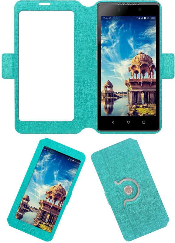 ACM Flip Cover for Lyf C459  (Blue, Cases with Holder, Pack of: 1)