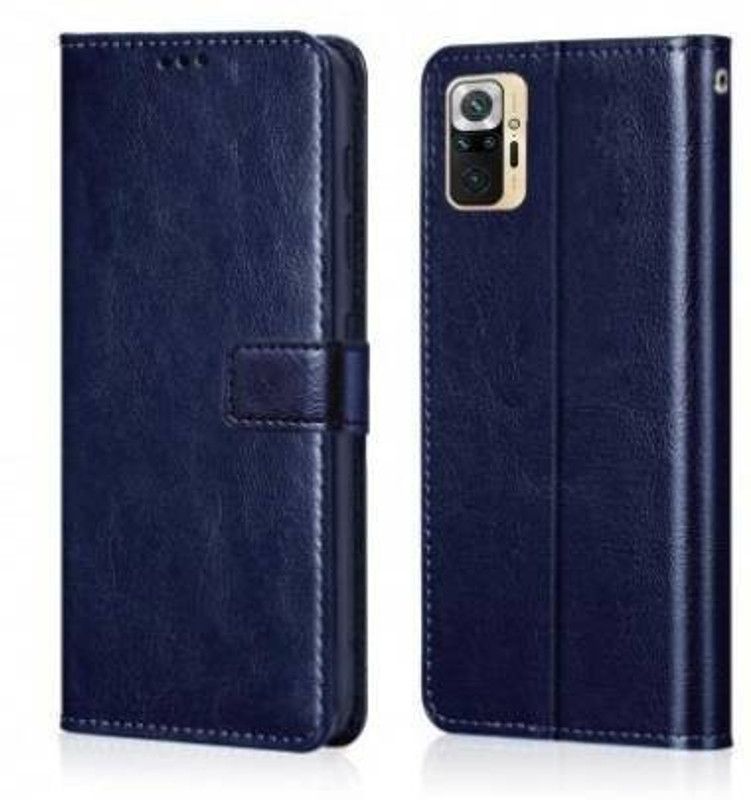 SCAMPY Flip Cover for Mi Redmi Note 10 Pro Max  (Blue, Shock Proof, Pack of: 1)
