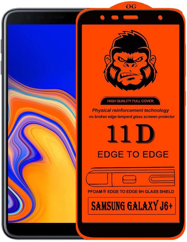 VILLA Edge To Edge Tempered Glass for SAMSUNG GALAXY J6 PLUS  (Pack of 1)