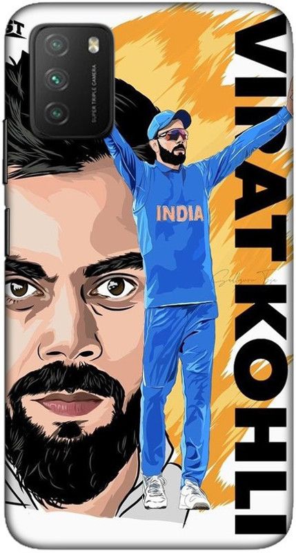 CROKIAN Back Cover for Poco M3 Virat Kohli Back Cover  (White, Hard Case, Pack of: 1)