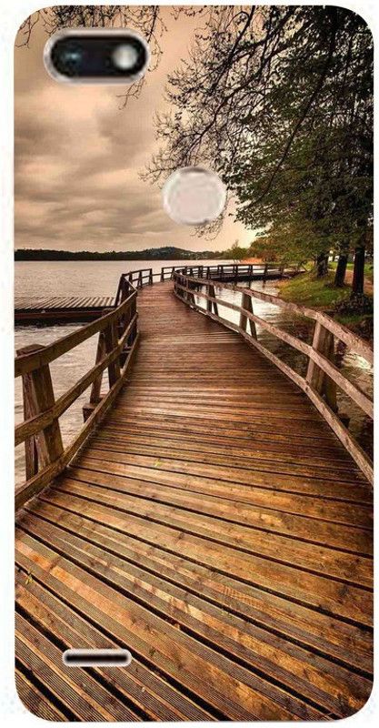 Skyhawk Back Cover for Tecno camon in 2 Wooden River Bridge  (Multicolor, Waterproof, Silicon, Pack of: 1)