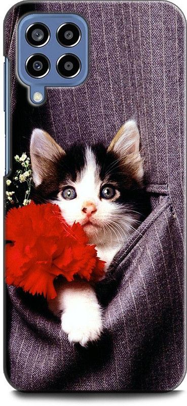 WallCraft Back Cover for SAMSUNG Galaxy M33 5G CAT, CUTE CATE, LITTILE CAT, FUNNY CAT  (Multicolor, Dual Protection, Pack of: 1)
