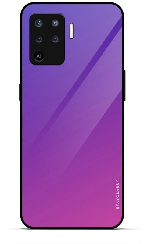 StayClassy Back Cover for Oppo F19 Pro  (Purple, Pack of: 1)
