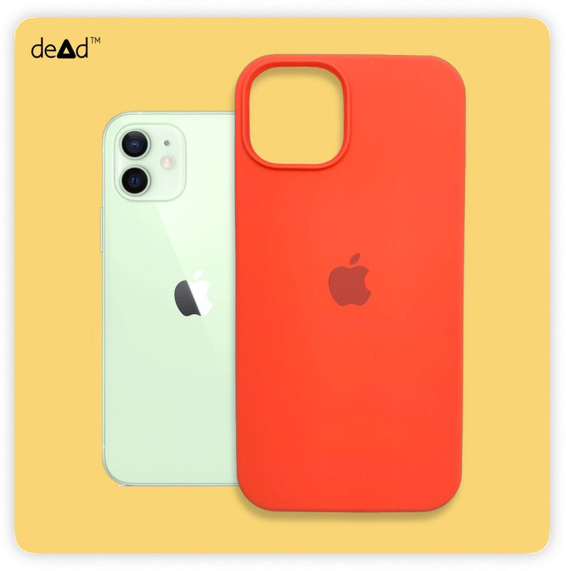 deAd Back Cover for APPLE iPhone 12  (Orange, Grip Case, Silicon, Pack of: 1)